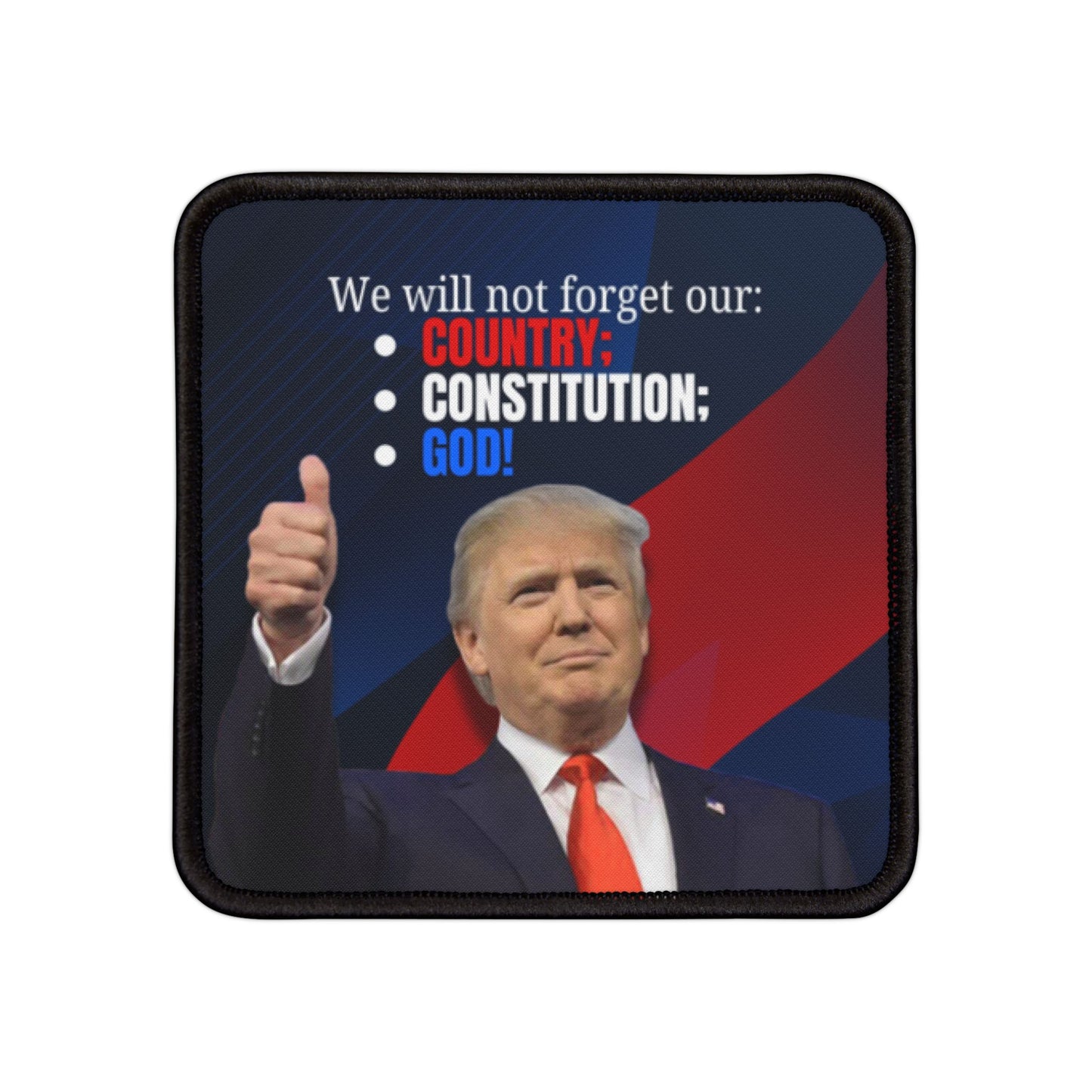 Trump Country Constitution God Iron-On Patches