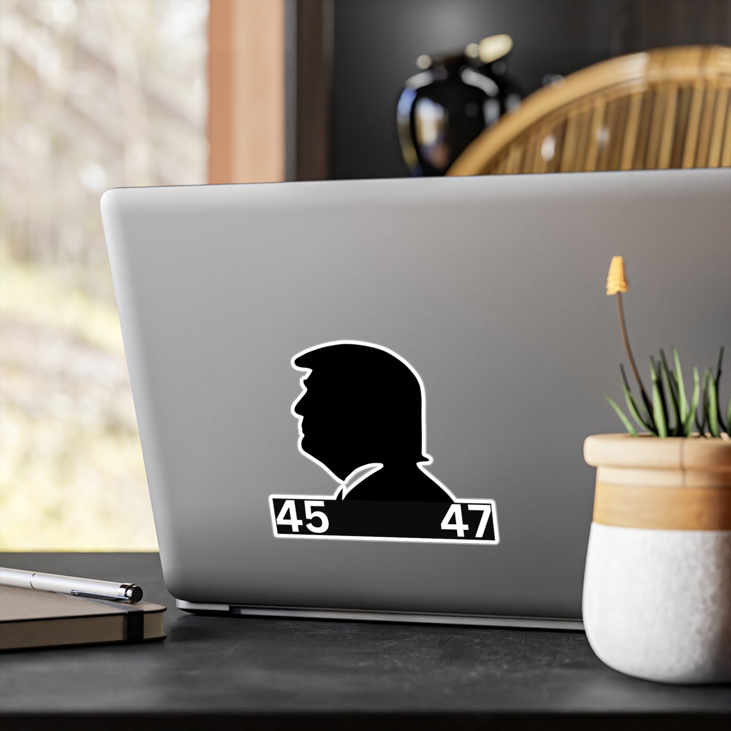 Trump 45 47 Silhouette Sticker for Home Decor