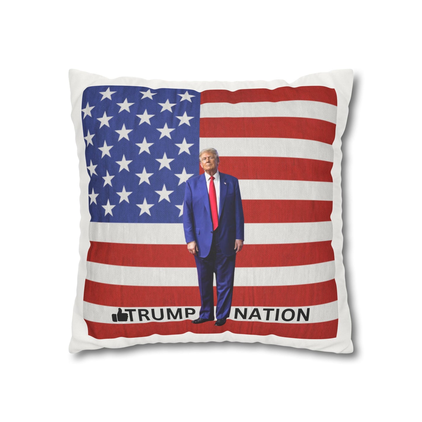 Patriotic Faux Suede Pillowcase – Trump Nation Design