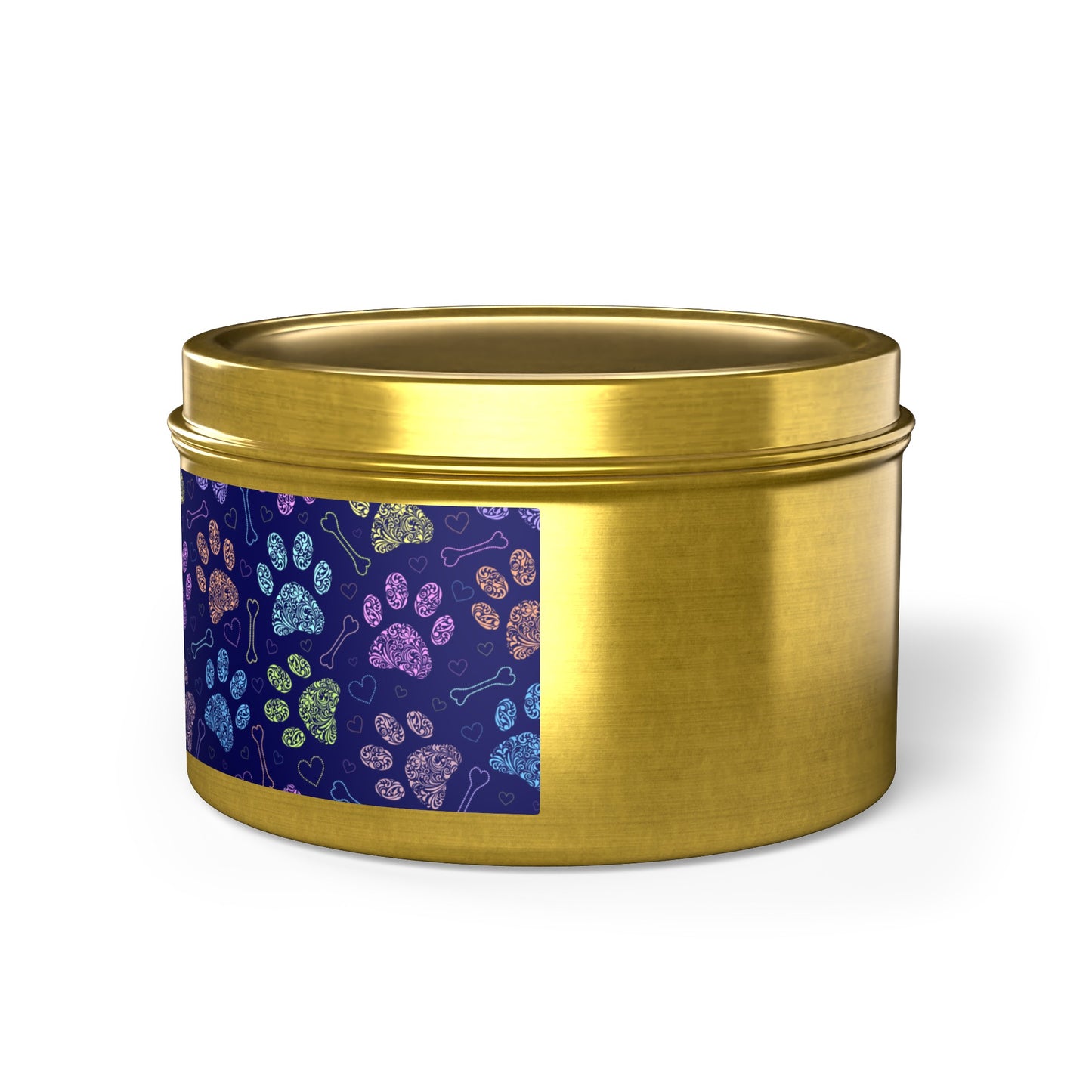 Purple Paws Tin Candles