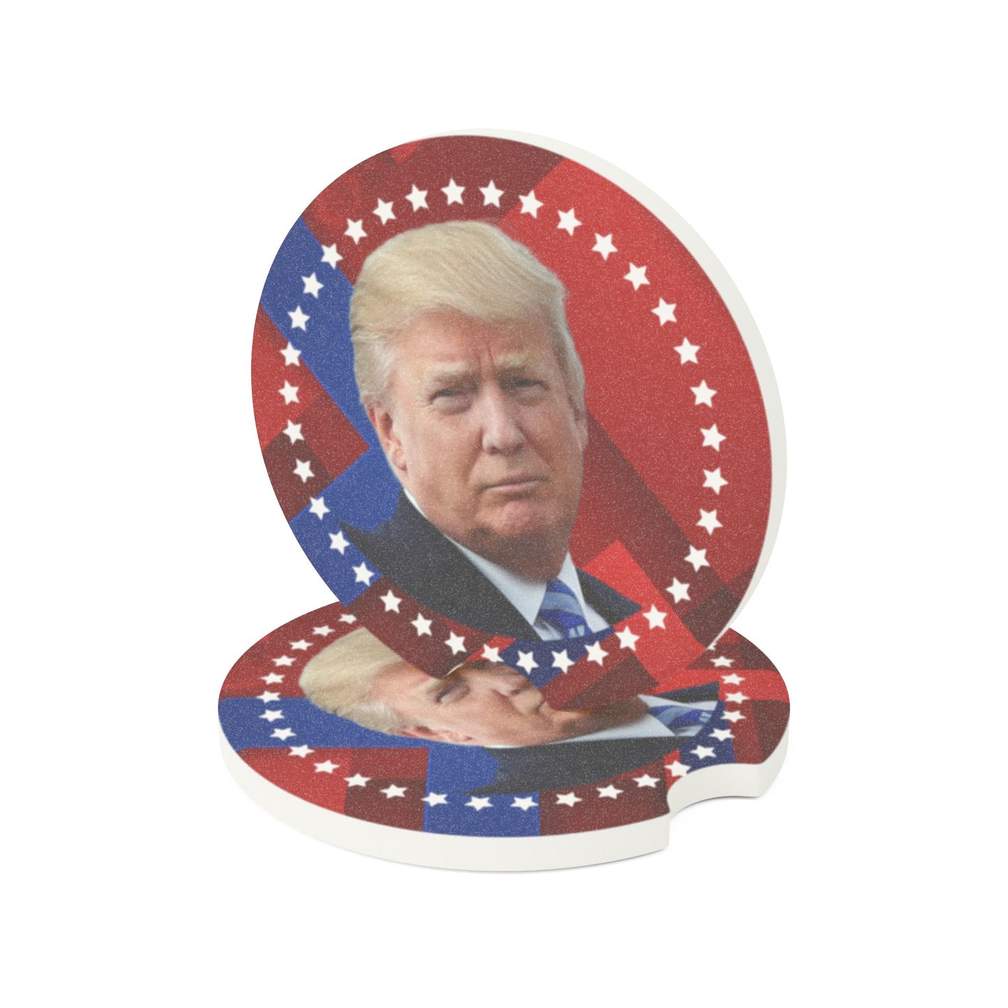 Patriotic Soapstone Car Coaster - Trump Design