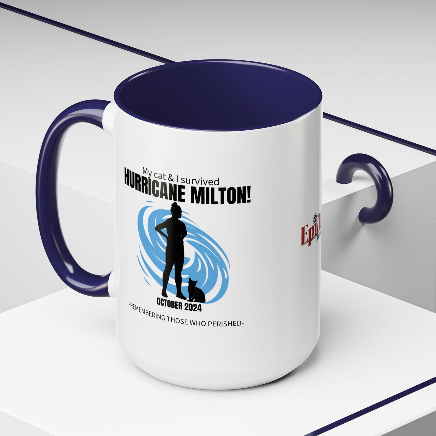 Hurricane Milton Survivor Accent Coffee Mug (11, 15oz)