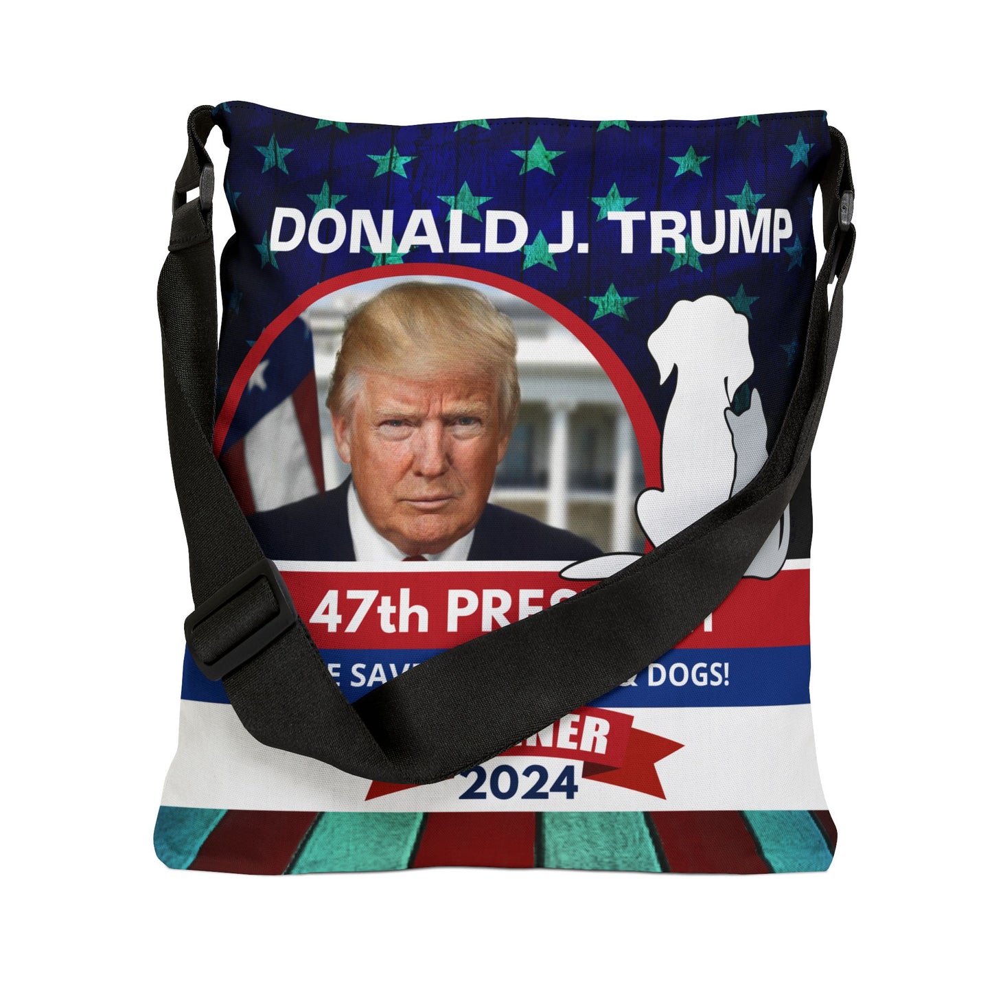 Donald J. Trump 47th President Adjustable Tote Bag