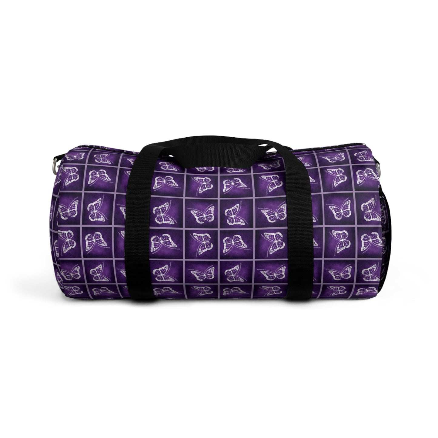 Purple Butterfly Pattern Duffel Bag