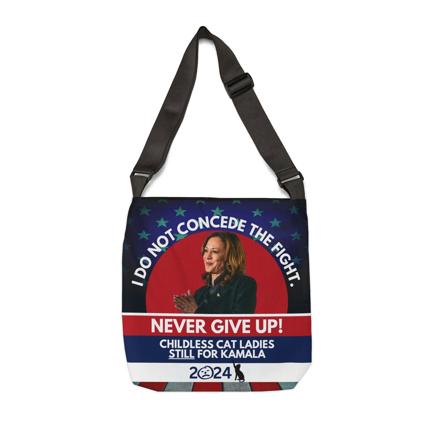 Never Give Up - Kamala Adjustable Tote Bag