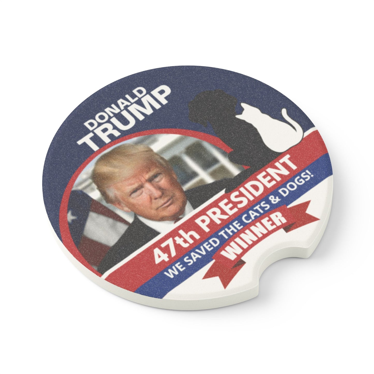 Trump 47th President Soapstone Car Coaster