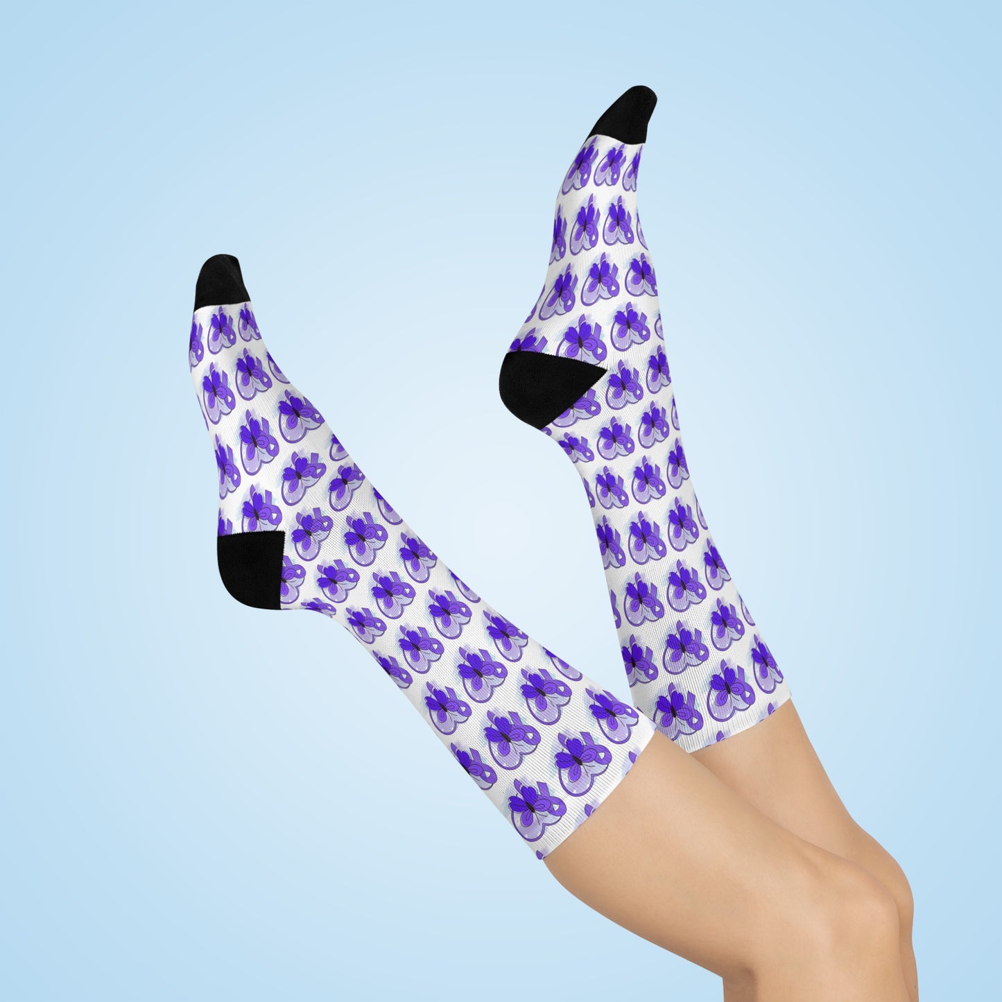 Epilepsy Awareness Cushioned Crew Socks