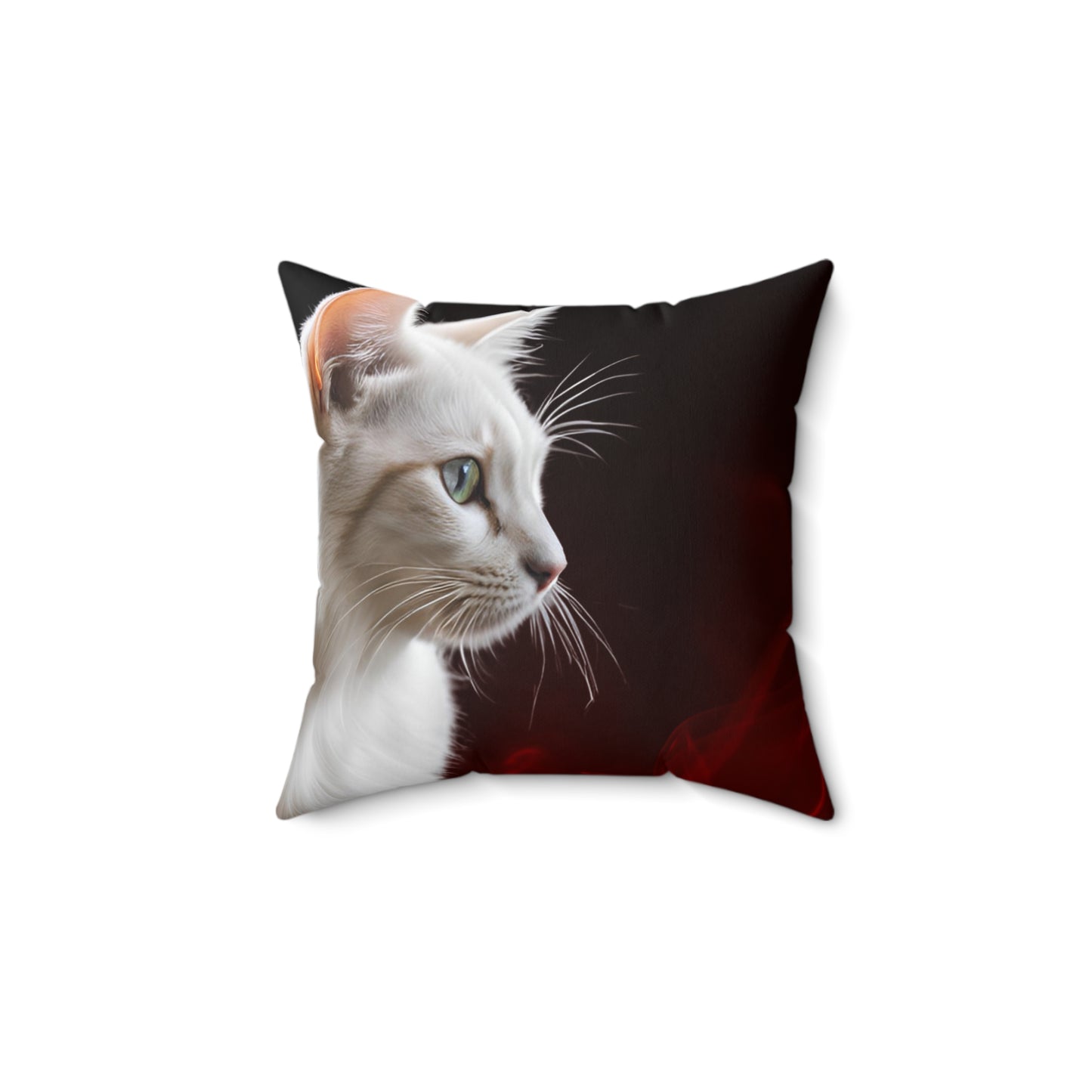 Elegant Cat Profile Square Pillow - Cozy Decor for Cat Lovers