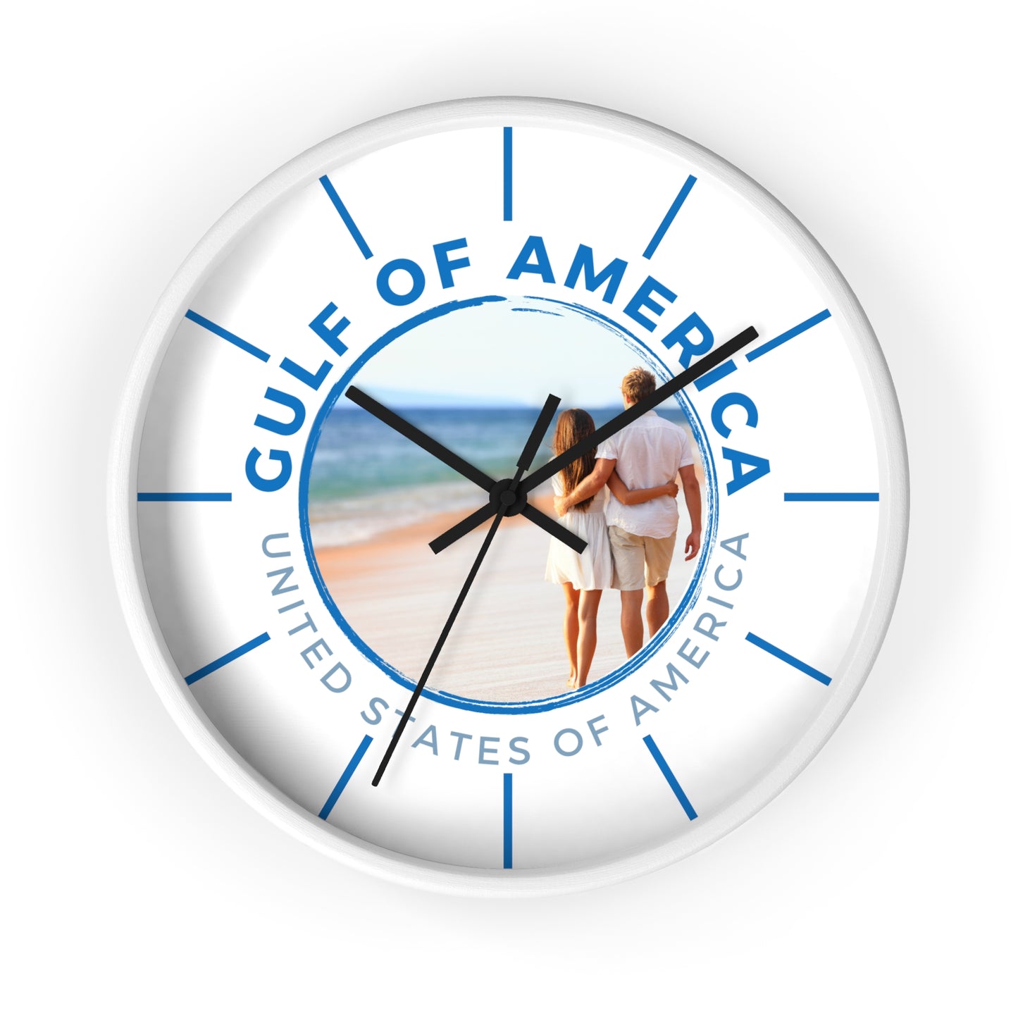 Gulf of America Wall Clock - Coastal Home Decor with Beach Vibes