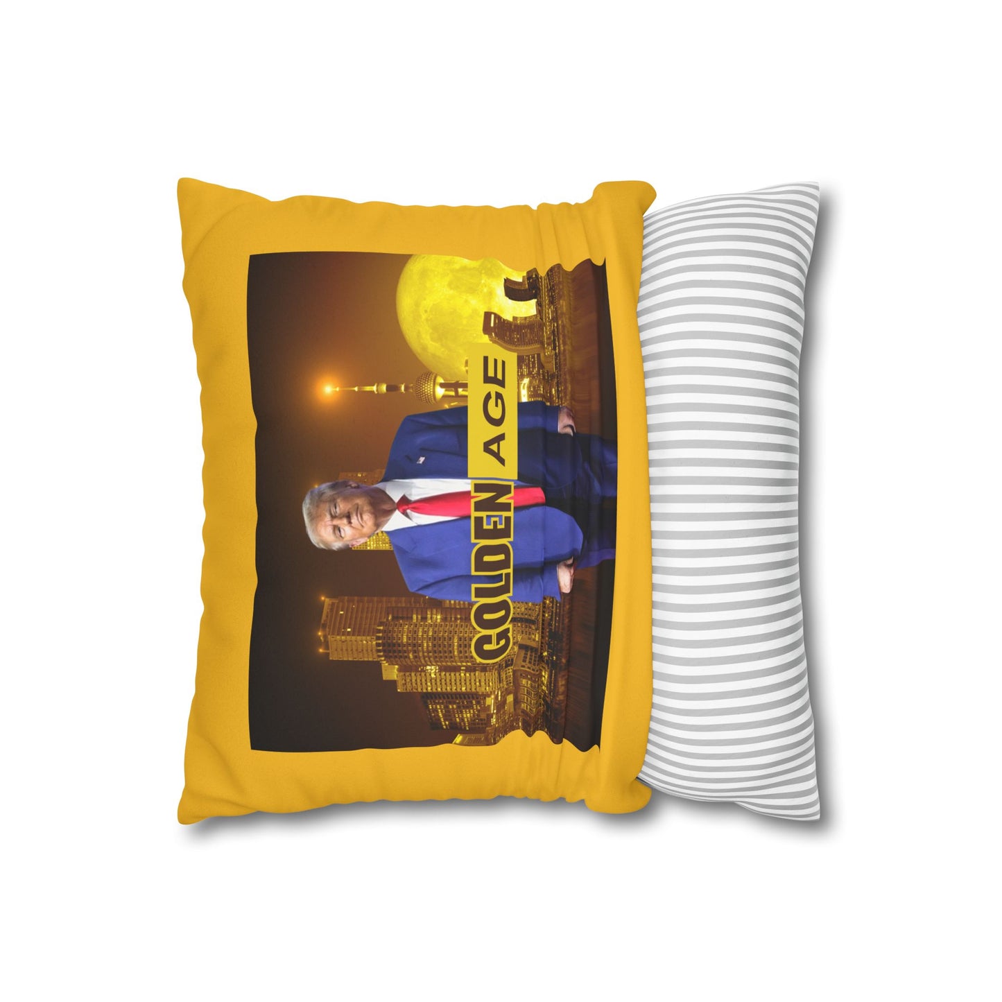 Golden Age Faux Suede Pillowcase - Unique Home Decor for Political Enthusiasts