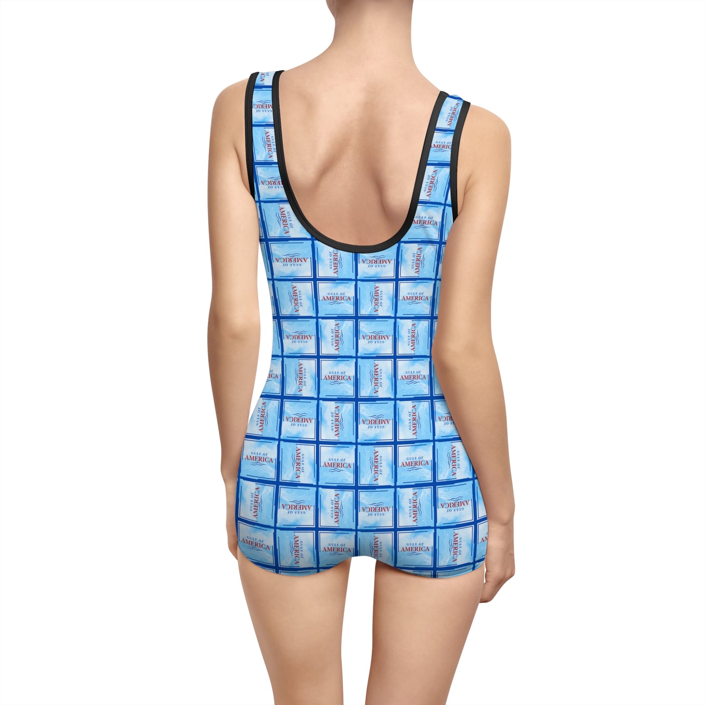 Gulf of America Patterned Women's Vintage Swimsuit