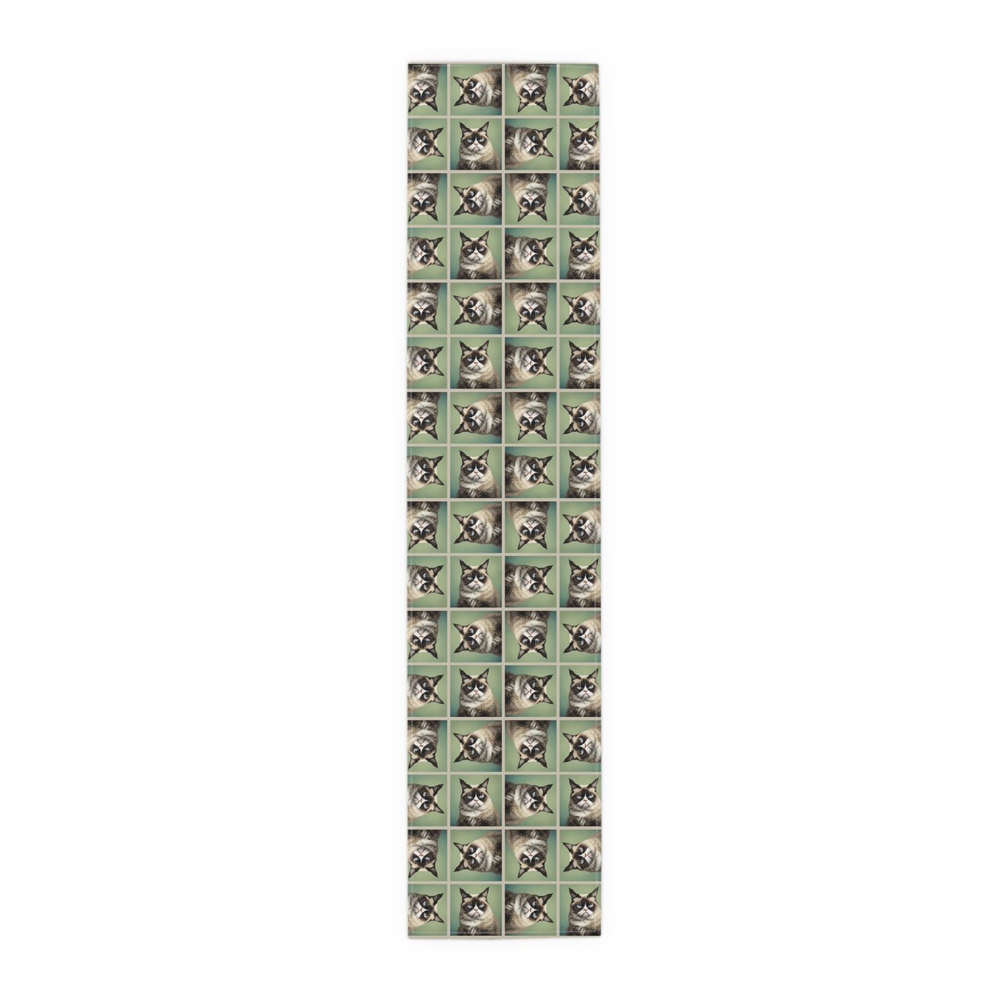 Whimsical Cat Print Table Runner - Perfect for Cat Lovers and Home Decor