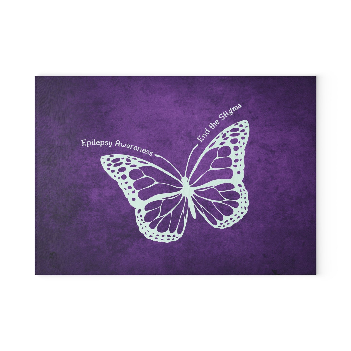 Epilepsy Awareness Glass Cutting Board - End the Stigma