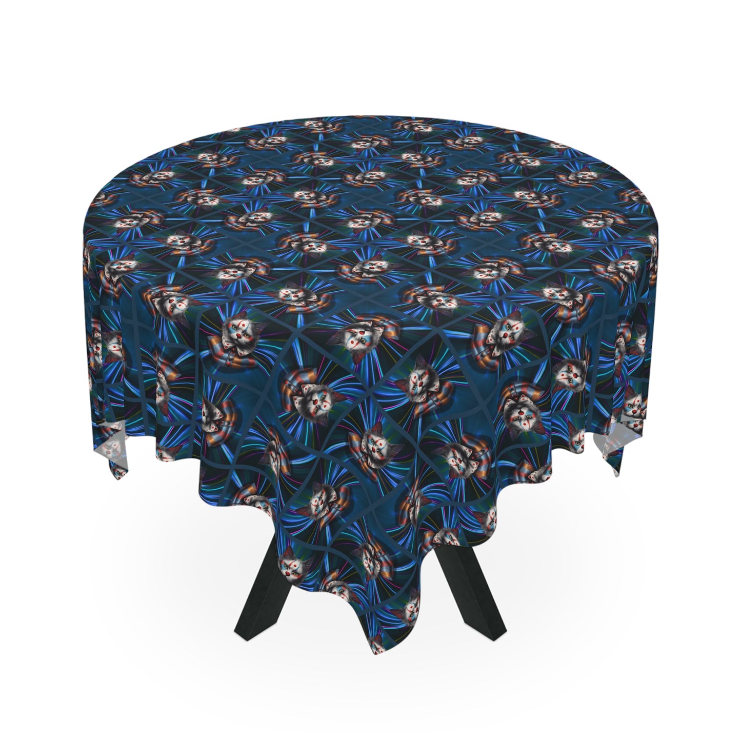 Clown Cat Novelty Tablecloth