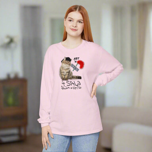 Duct Tape Cat Toy Art Unisex Garment-dyed Long Sleeve T-Shirt