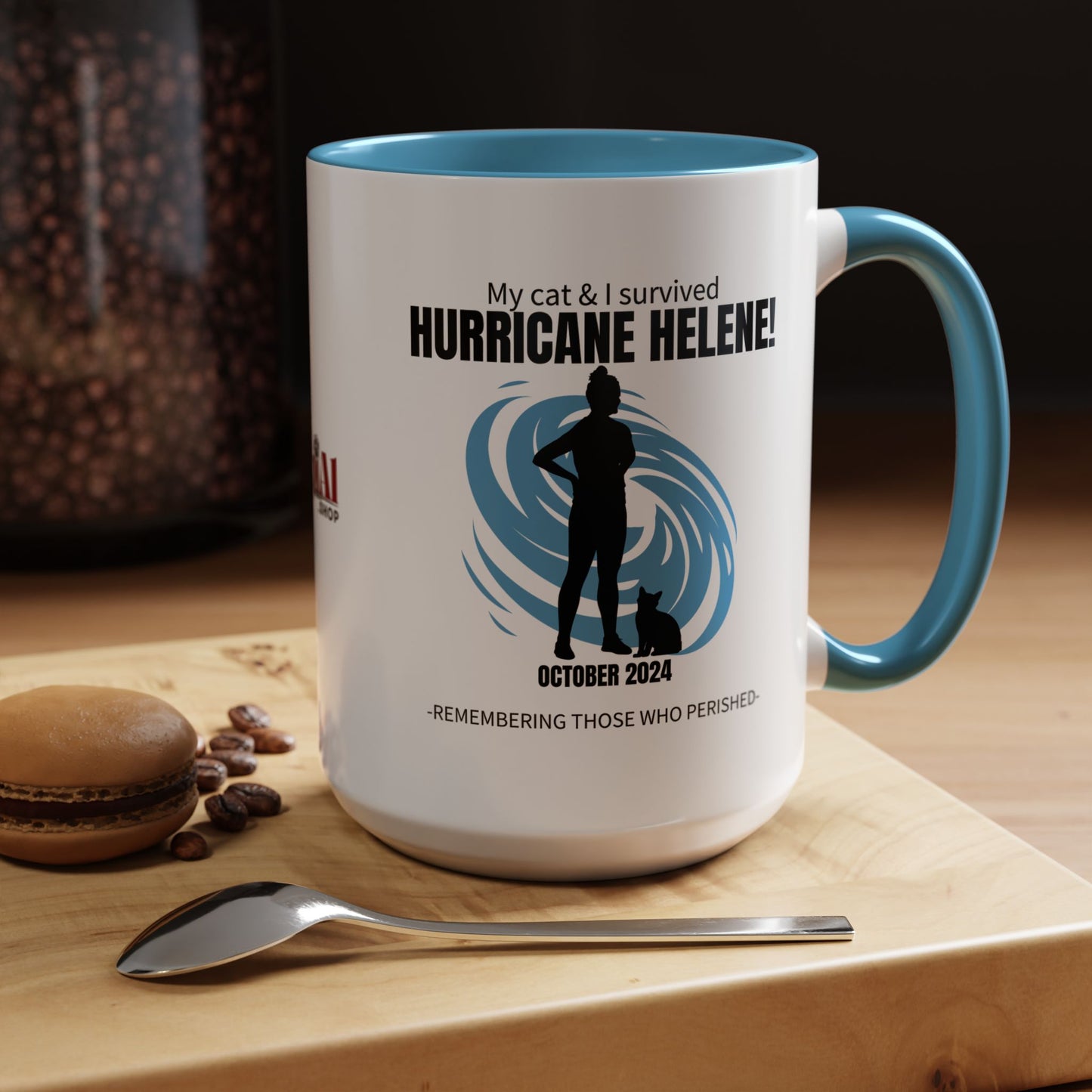 Hurricane Helene Survivor Accent Coffee Mug (11, 15oz)