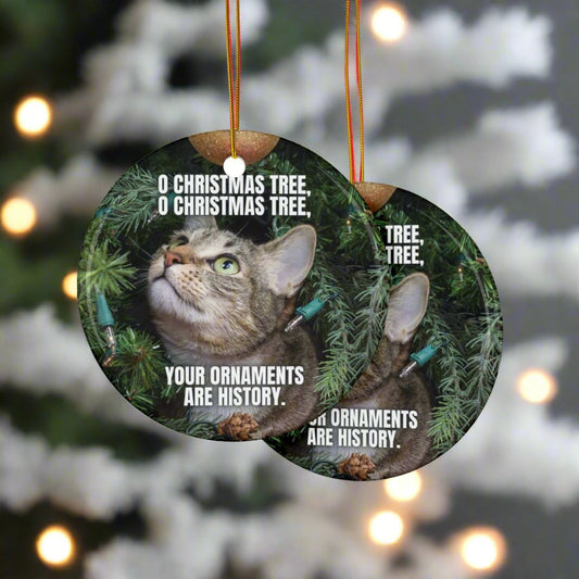 O Christmas Tree Ceramic Ornaments, 2-Side Print