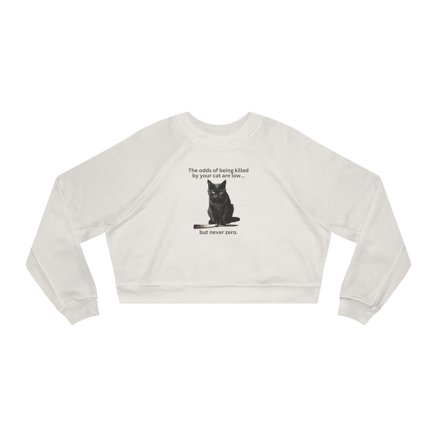 Odds Your Cat's a Killer Women's Cropped Fleece Pullover