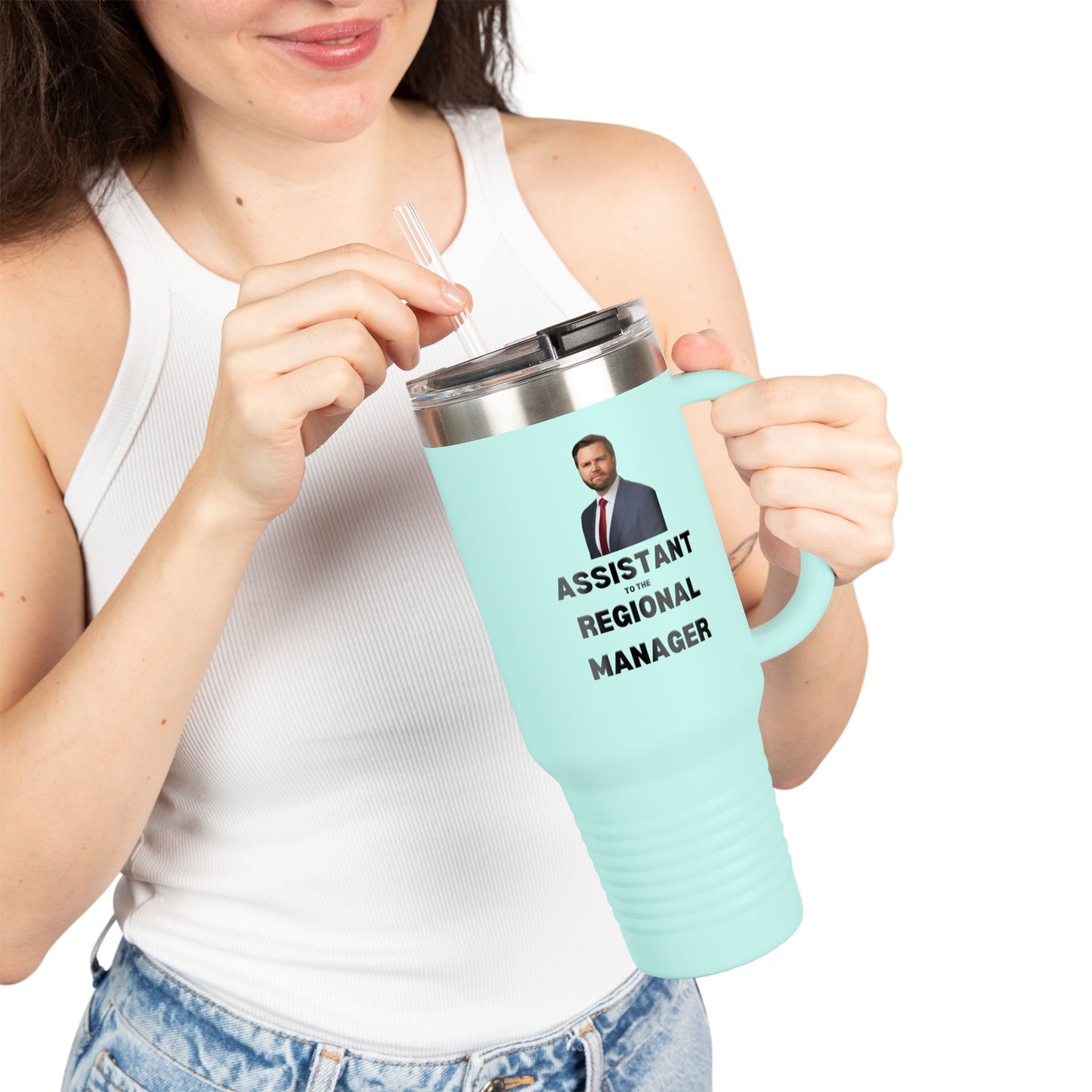 Funny Assistant to the Regional Manager Travel Mug - 40oz Insulated Drinkware