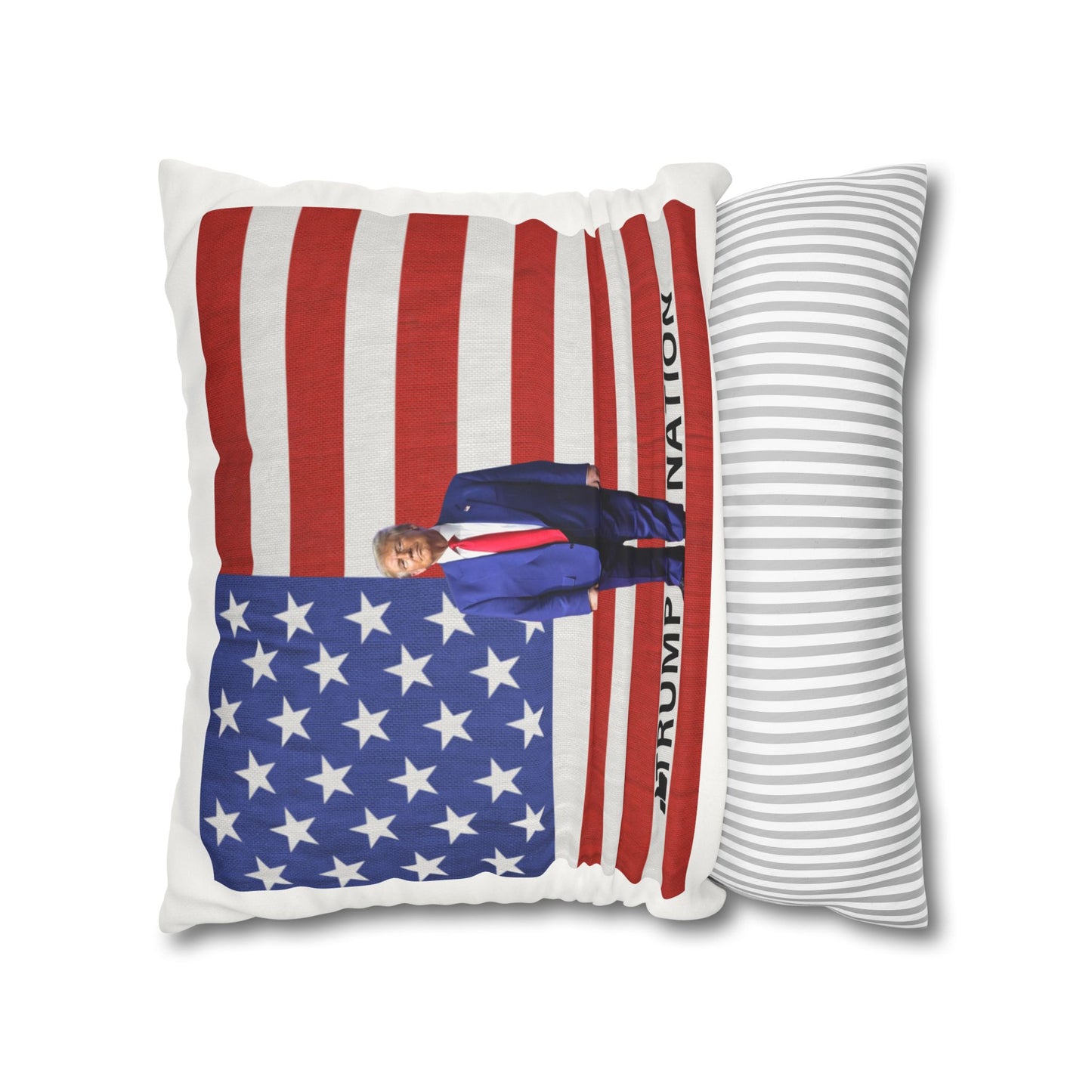 Patriotic Faux Suede Pillowcase – Trump Nation Design