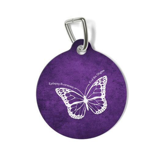 Epilepsy Awareness Pet Tag - Butterfly Design