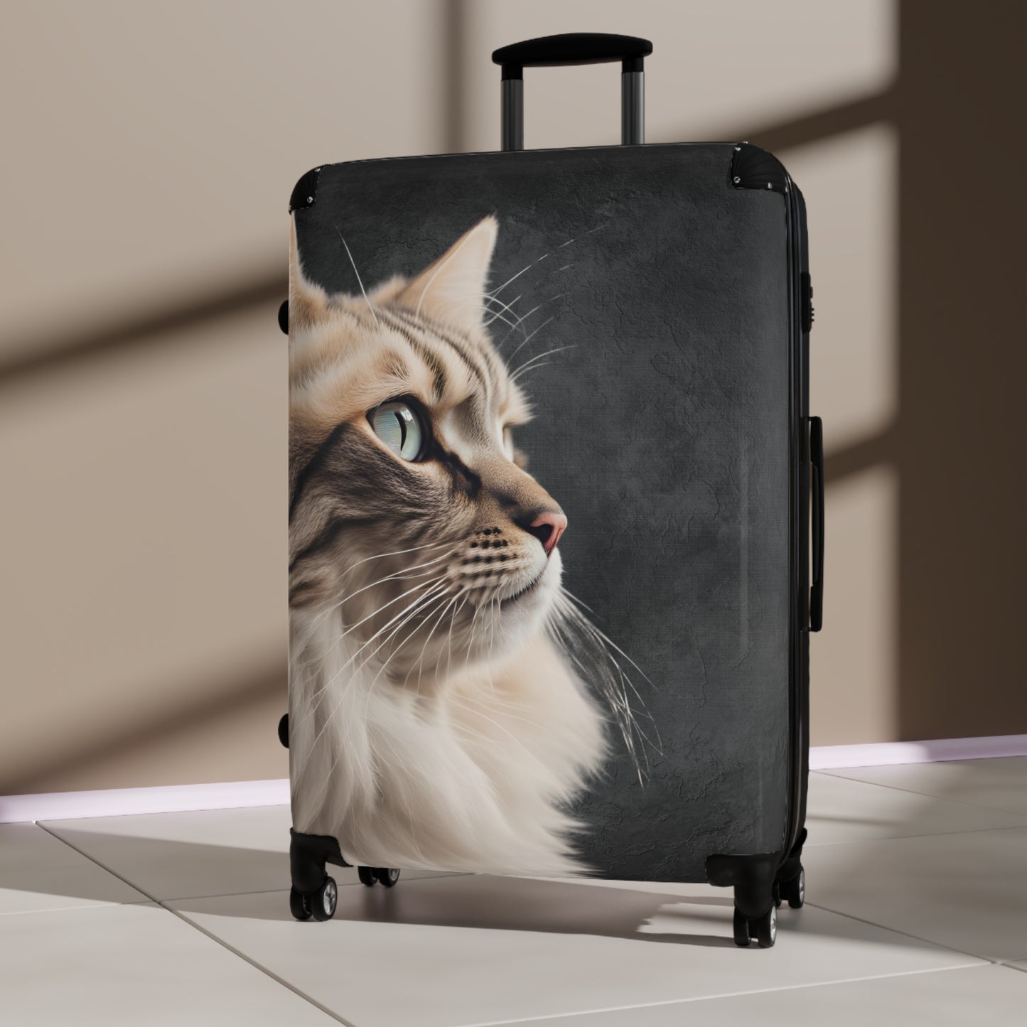 Cat Lover's Suitcase - Stylish Pet-Themed Luggage for Travel