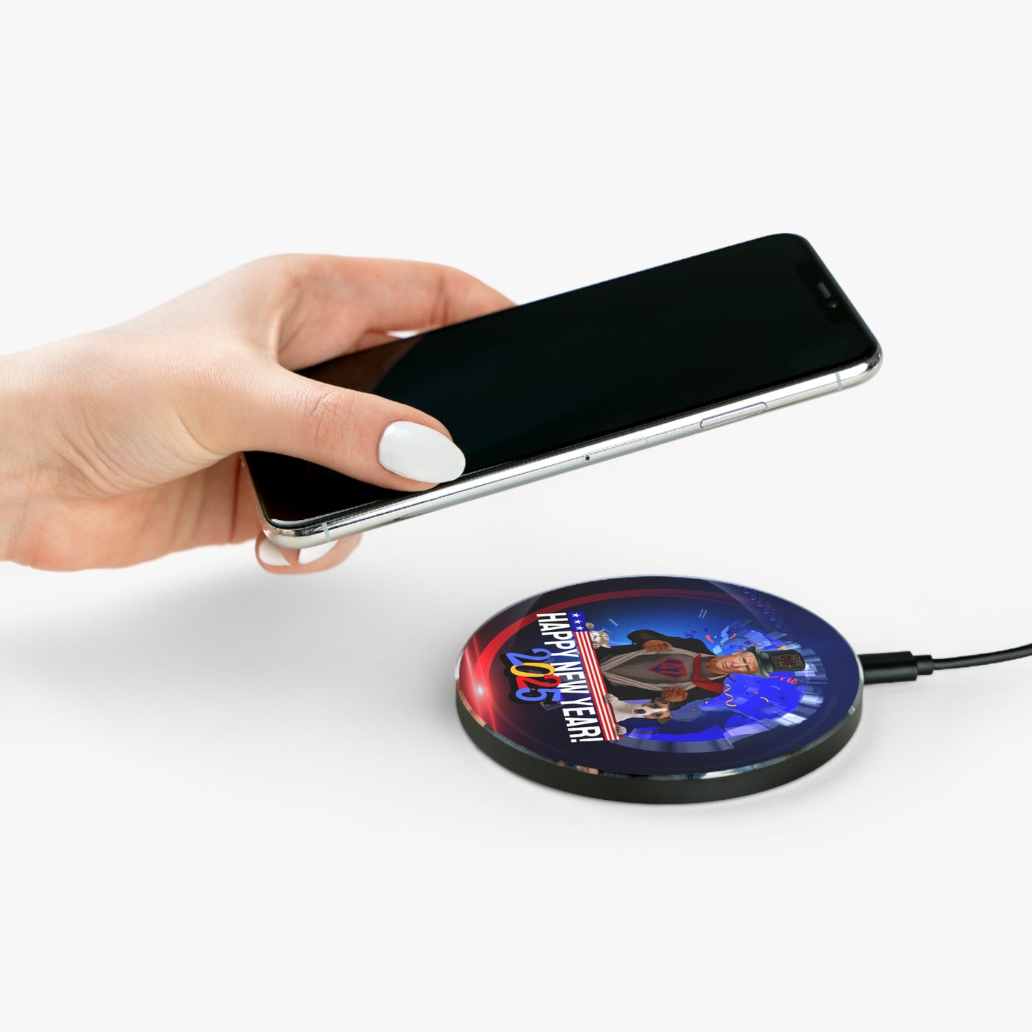 Trump Happy New Year 2025 Wireless Charger