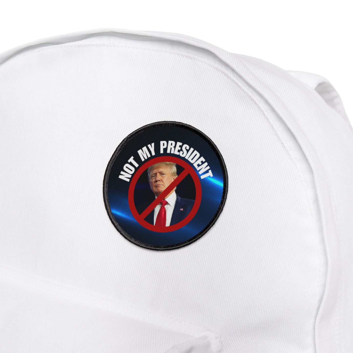 Political Iron-On Patches - "Not My President" Statement Patches for Personal Expression