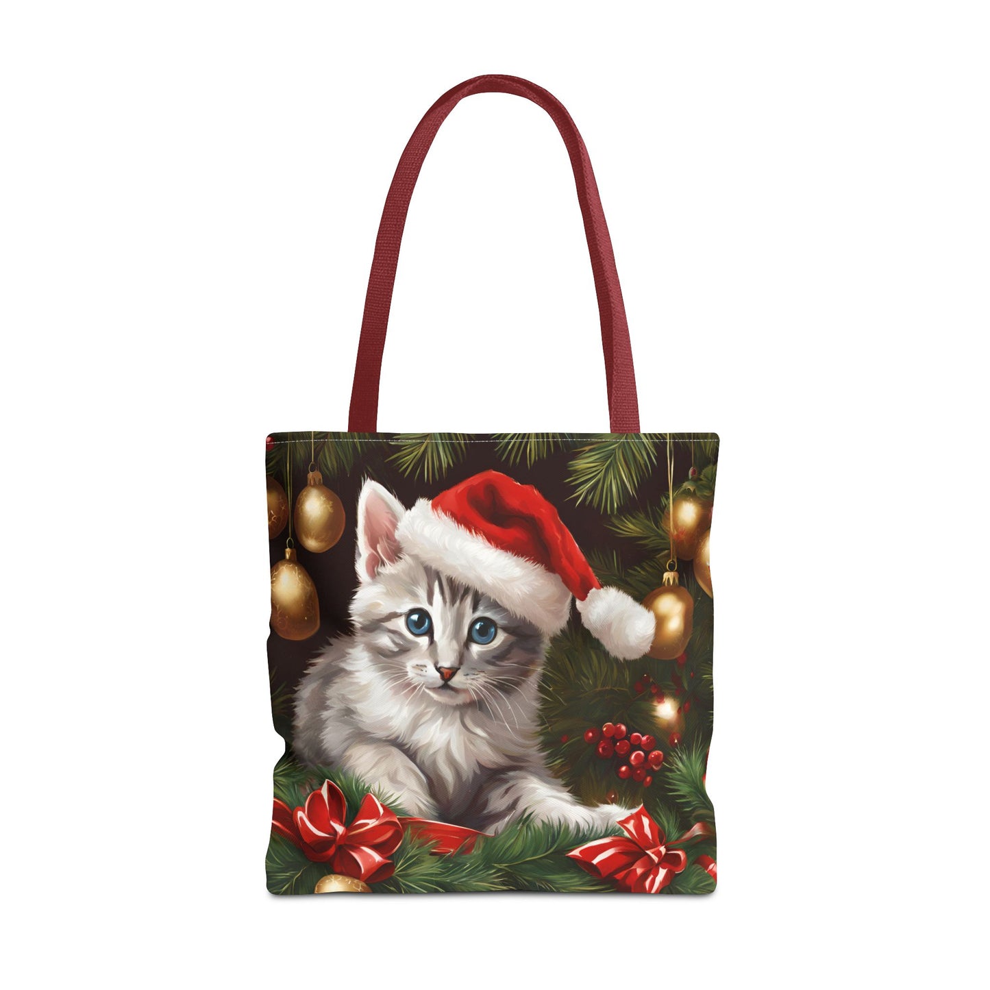 Christmas Kitten Christmas Tote Bag