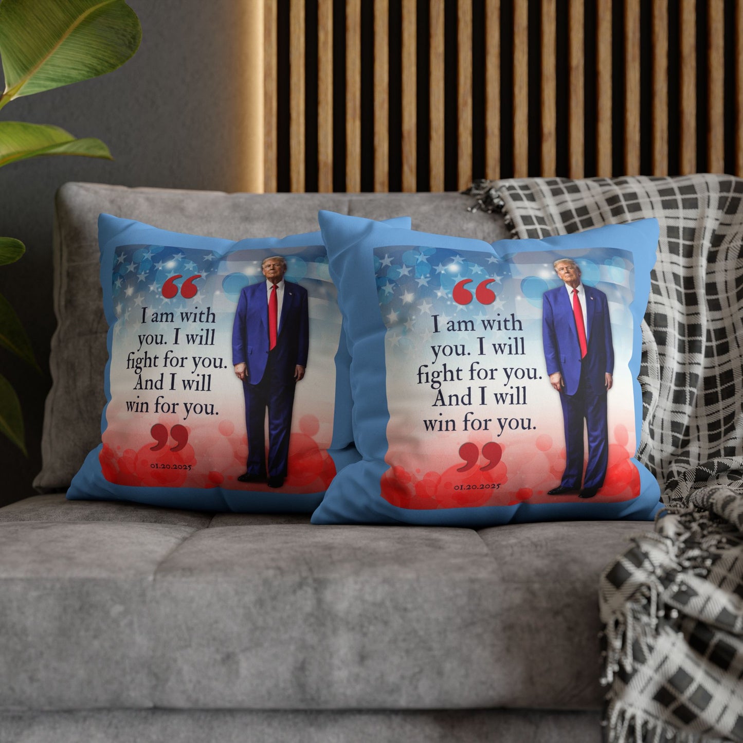 Trump Quote Faux Suede Pillowcase