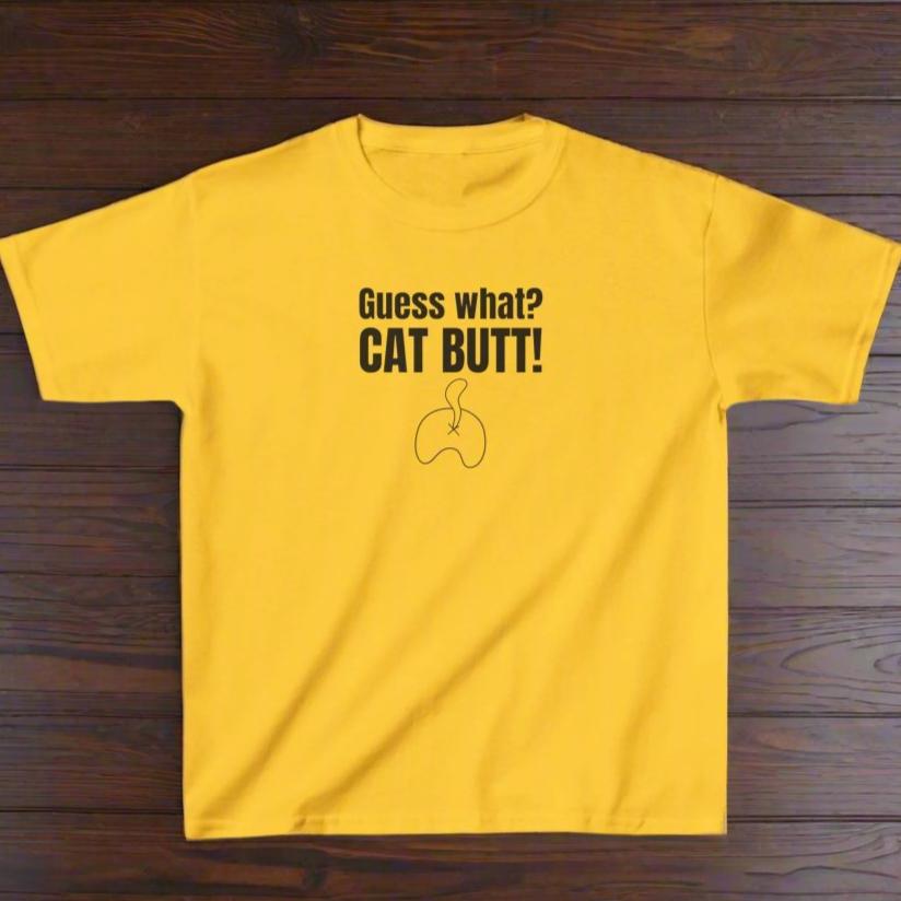 Guess What? Cat Butt! Kids Heavy Cotton™ Tee