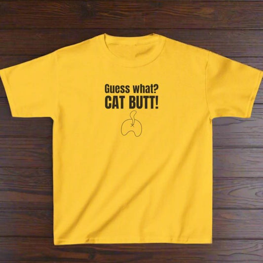 Guess What? Cat Butt! Kids Heavy Cotton™ Tee