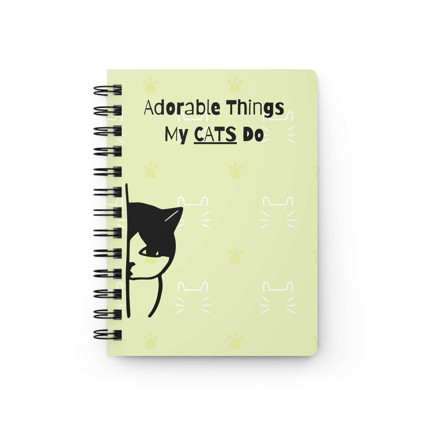 Adorable Things My Cats Do Spiral Bound Journal