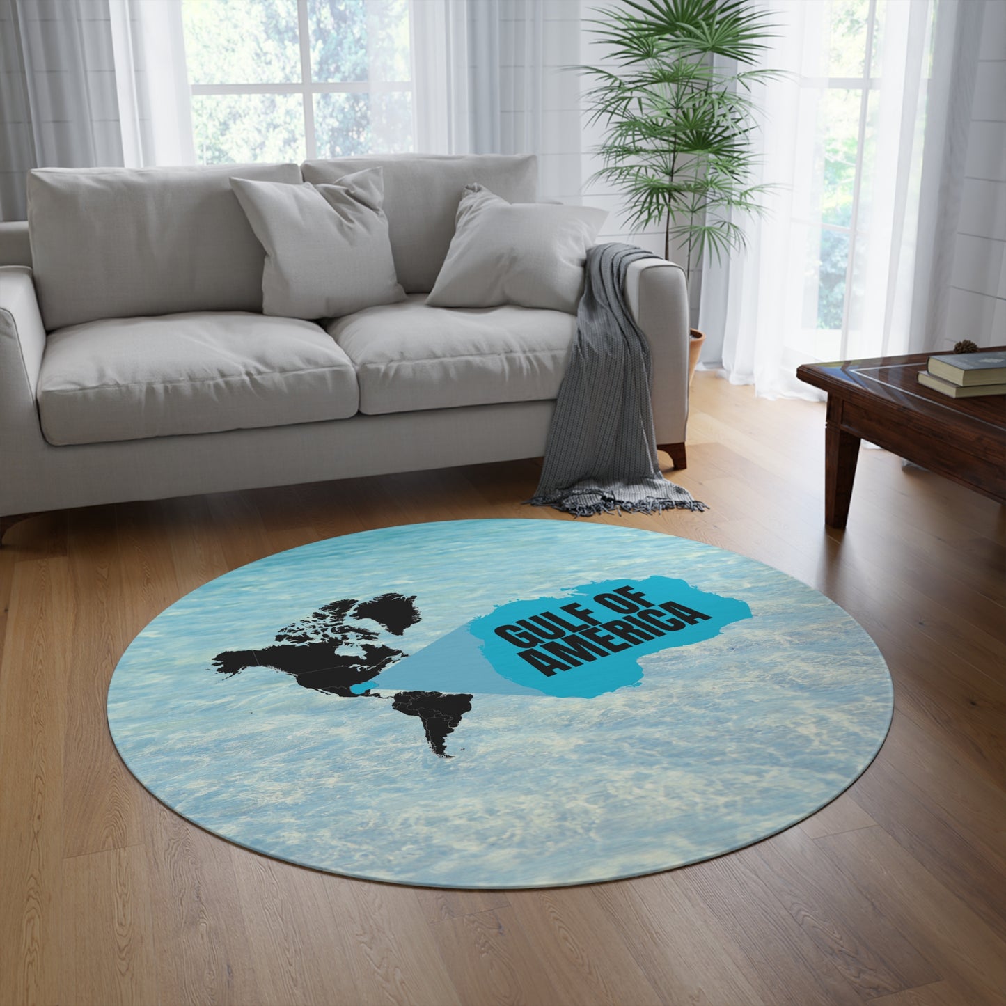 Gulf of America Round Rug