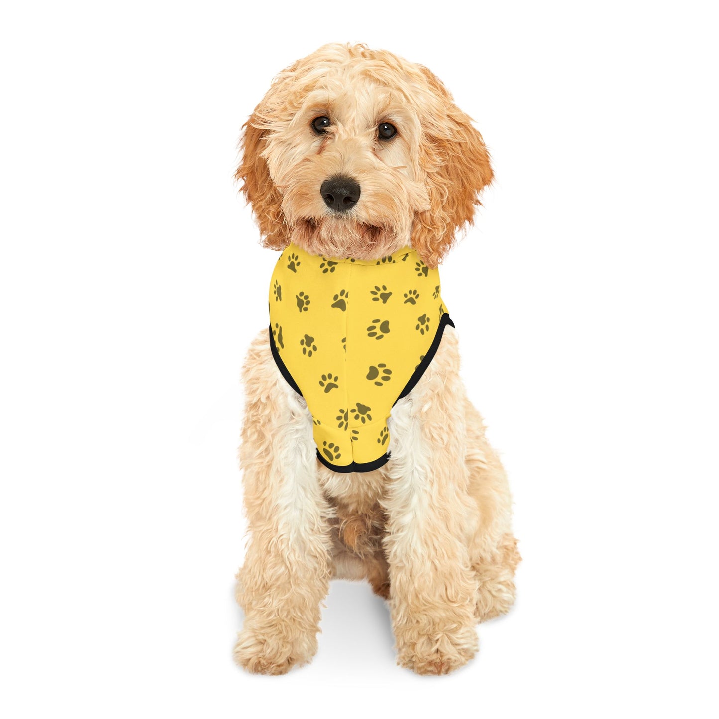 Yellow Paw Prints Pet Hoodie