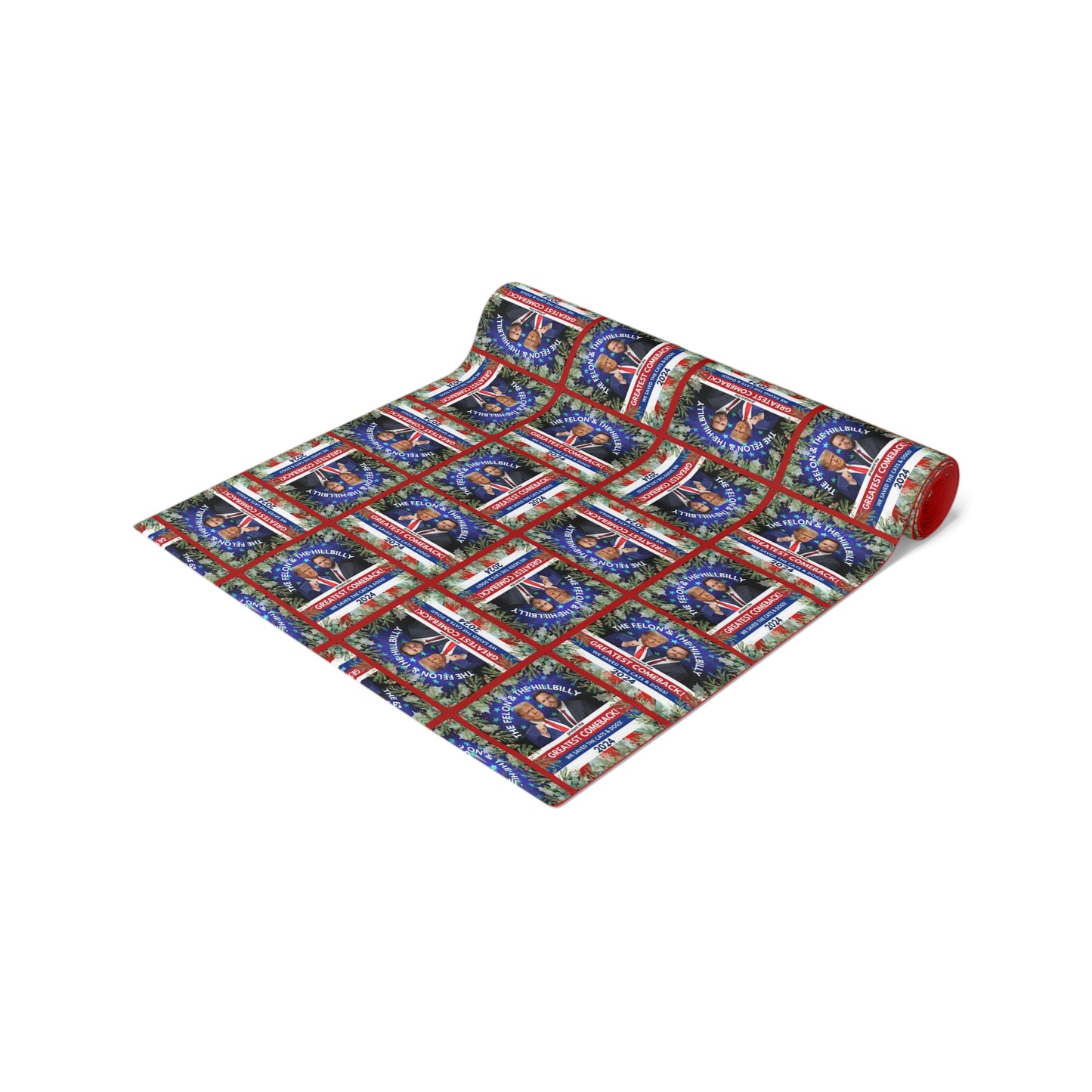 Felon & Hillbilly Christmas Themed Table Runner (Cotton, Poly)