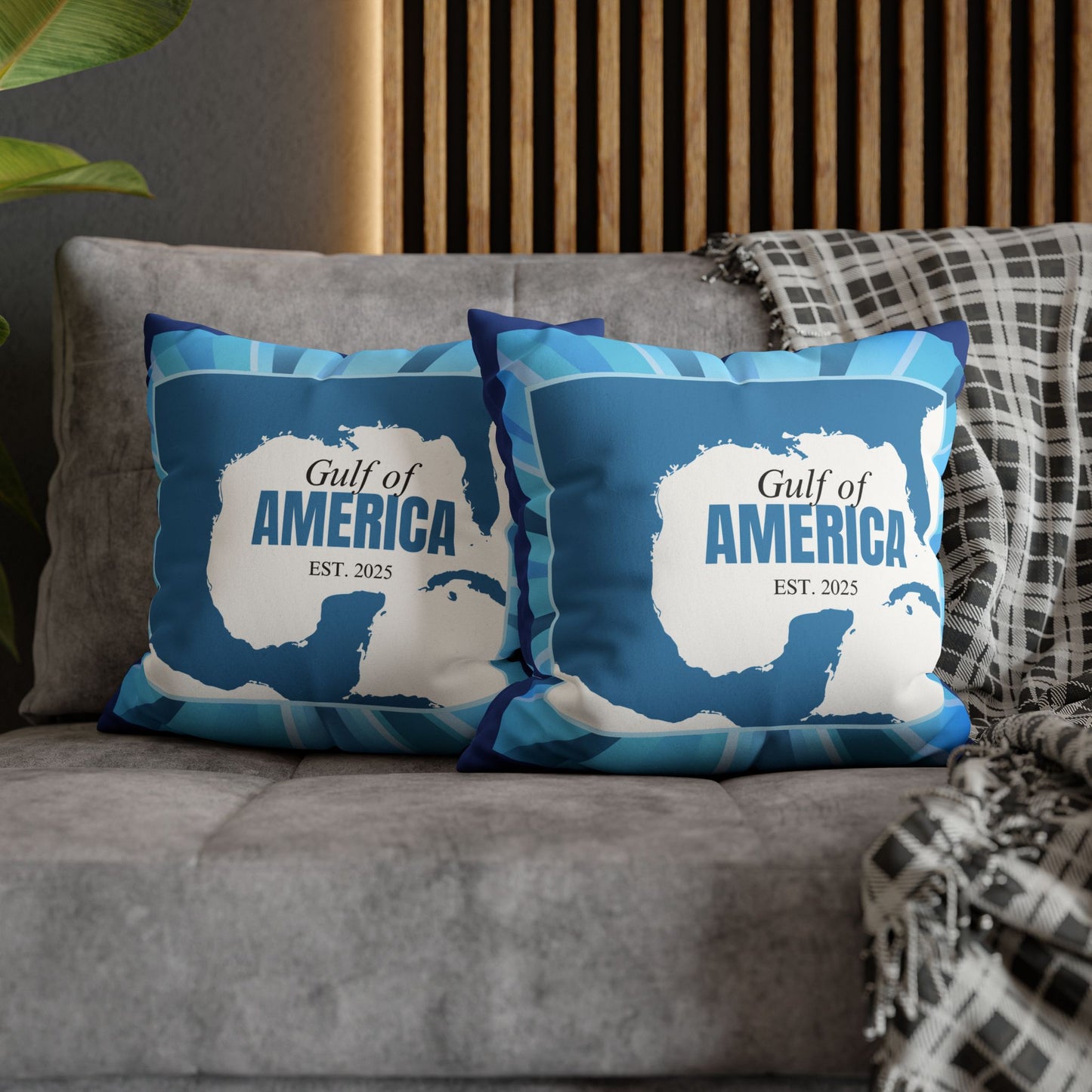 Gulf of America Faux Suede Pillowcase