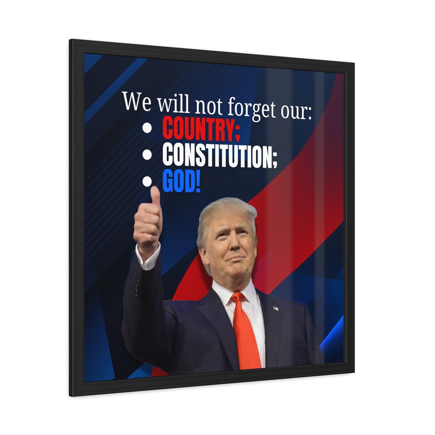 Trump Country Constitution God Framed Posters