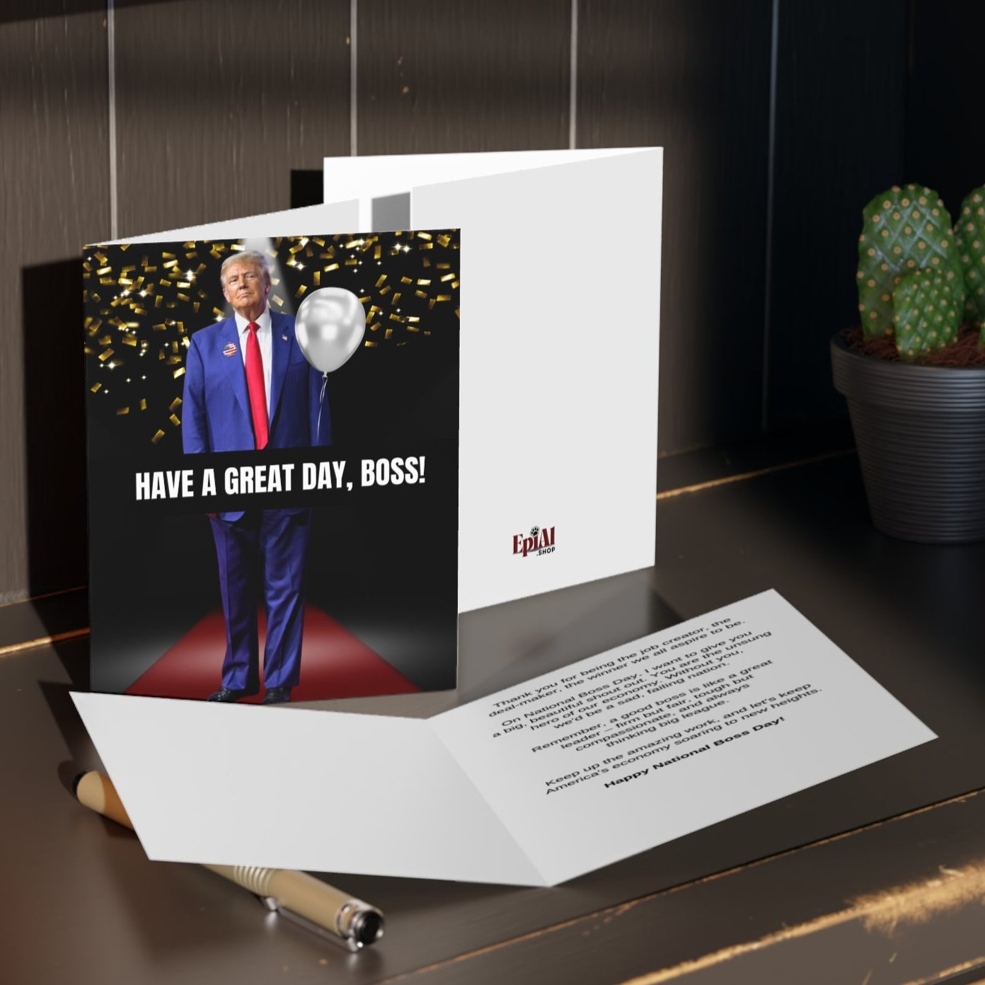 Donald Trump National Boss Day Greeting Cards (8, 16, and 24 pcs)