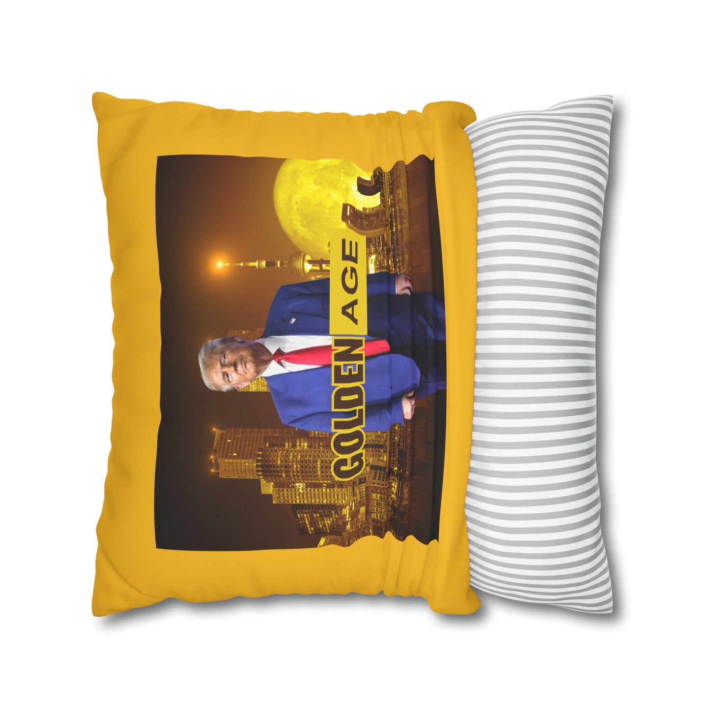 Golden Age Faux Suede Pillowcase - Unique Home Decor for Political Enthusiasts