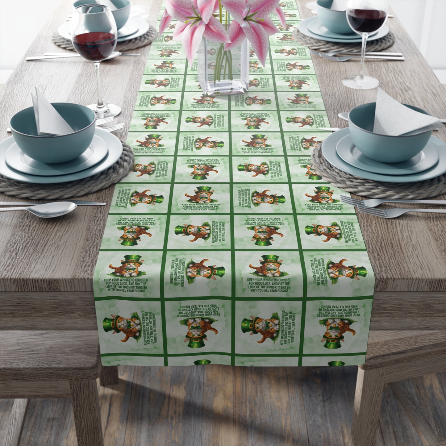 Irish Kitten Wish Table Runner