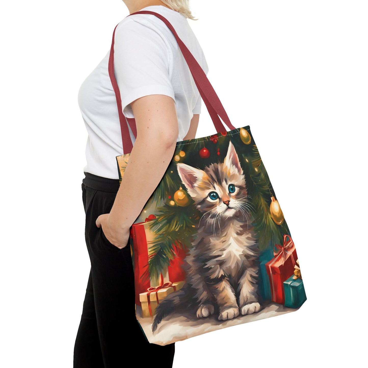 Kittenly Christmas Tote Bag