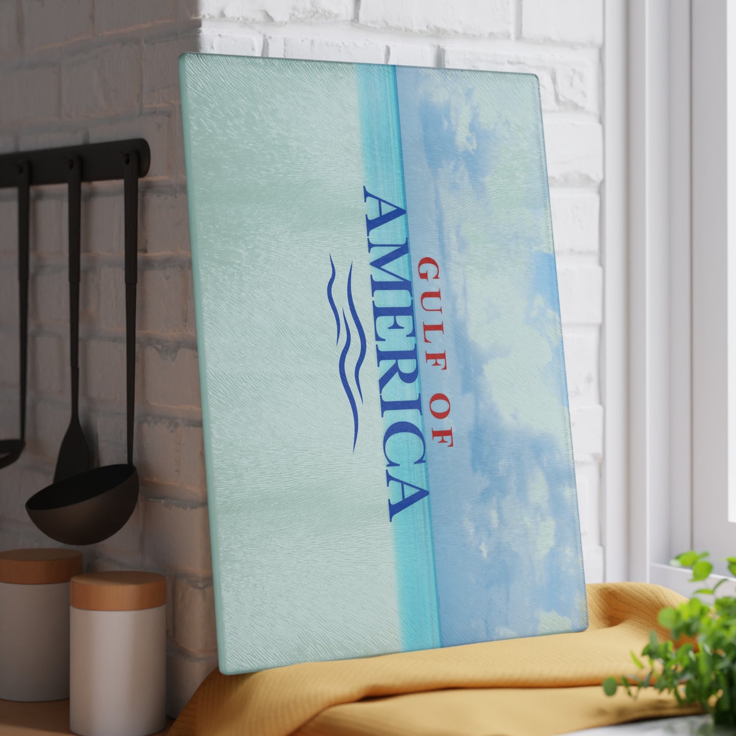 Gulf of America Glass Cutting Board