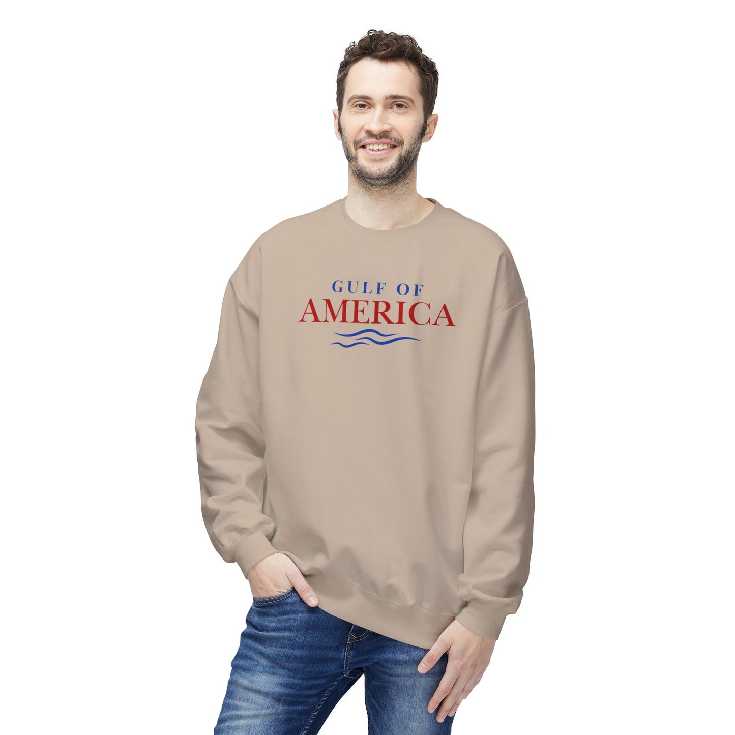 Gulf of America Fleece Sweatshirt - Unisex Midweight Crewneck for Coastal Vibes