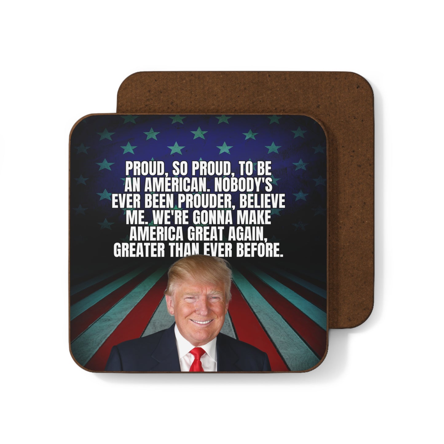 Proud to be an American Hardboard Back Coaster