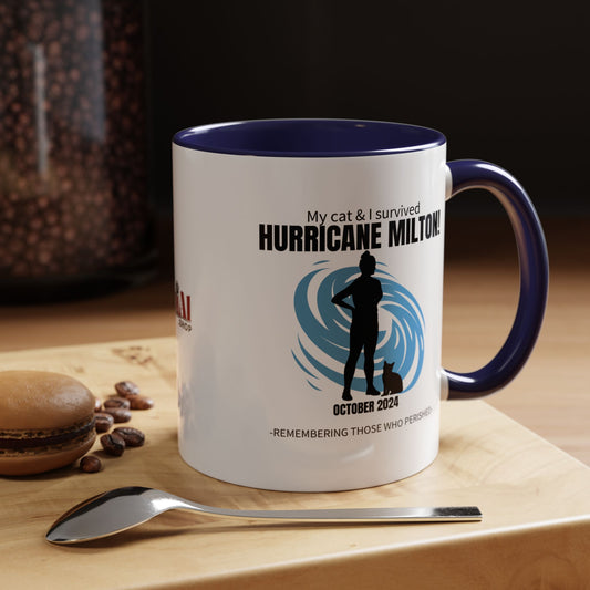 Hurricane Milton Survivor Accent Coffee Mug (11, 15oz)