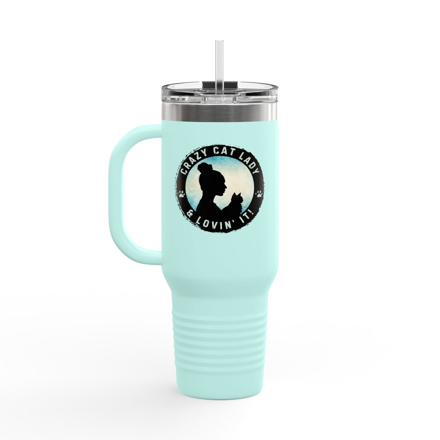 Crazy Cat Lady Insulated Travel Mug - 40oz - Perfect Gift for Cat Lovers