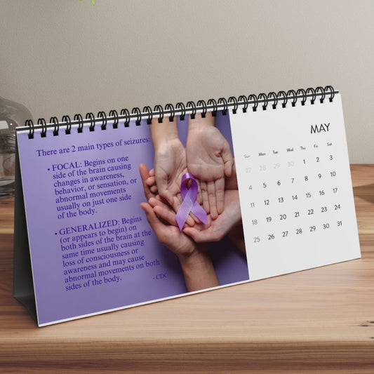 Epilepsy Awareness Month-by-Month Desktop Calendar (2025 grid)