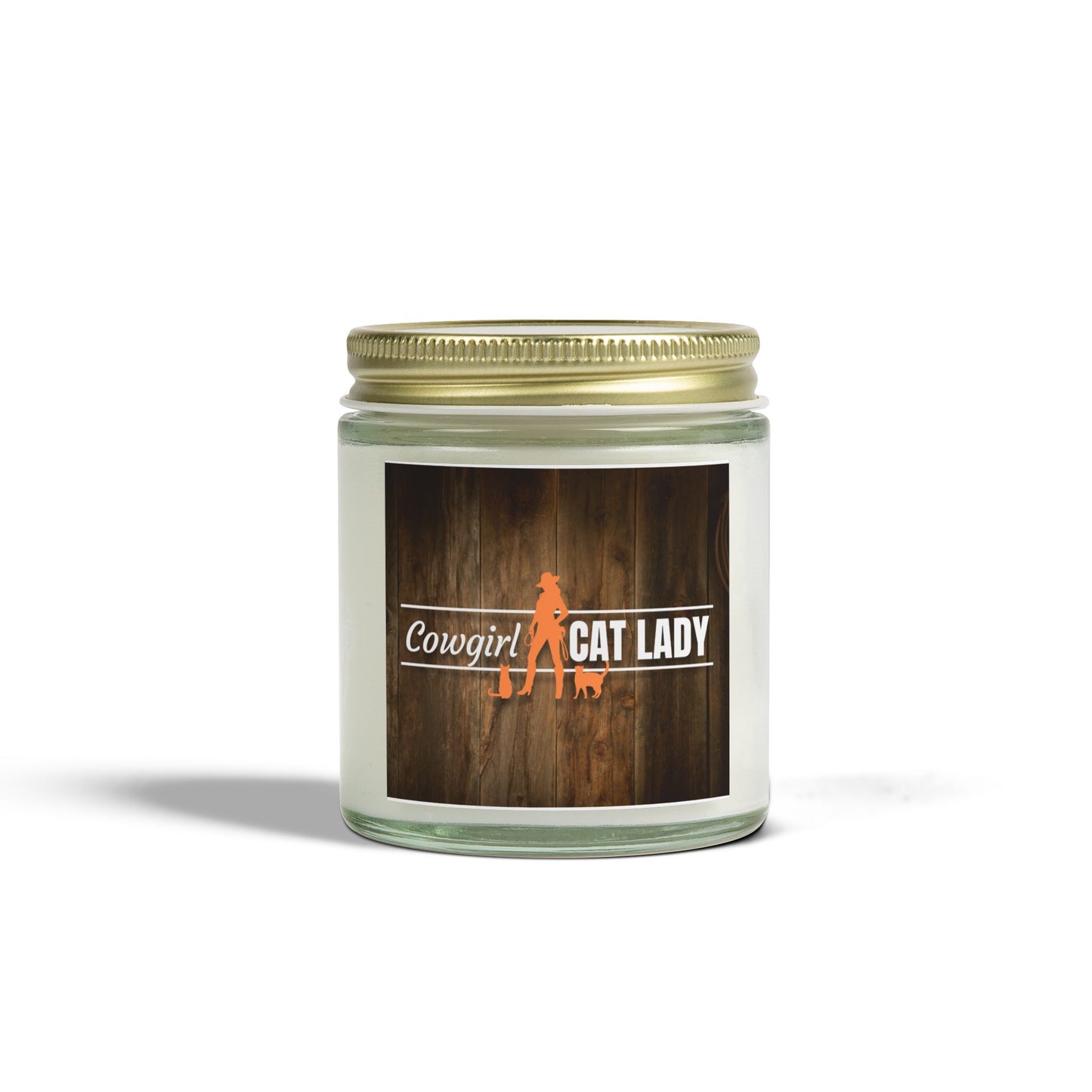 Cowgirl Cat Lady Scented Coconut Apricot Candles (4oz, 9oz)