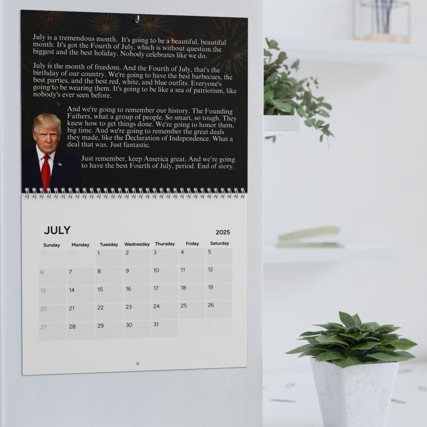 Trump's Month-by-Month Calendar (2025)